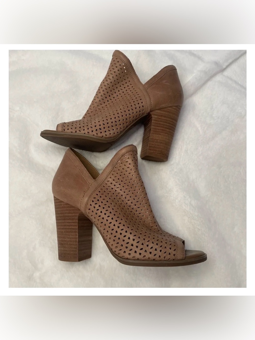 Lucky Brand Livey Open Toe Bootie in Sesame Size 7